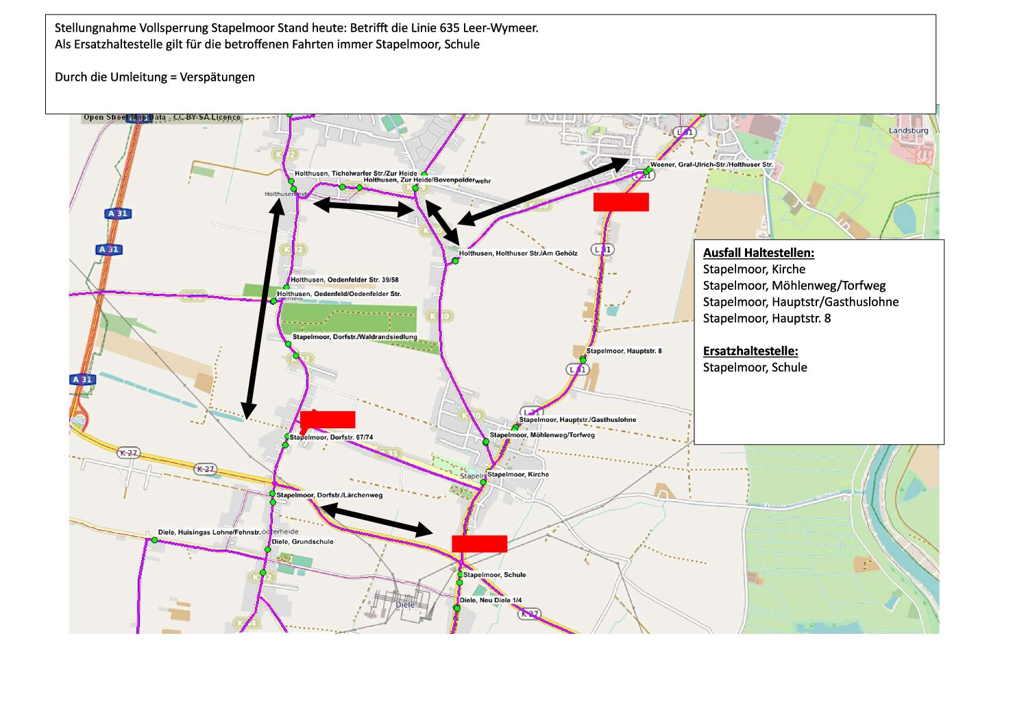 Bus Umleitung Stapelmoor Kopie